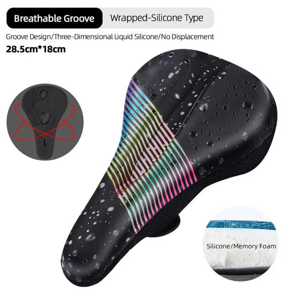 Gel Padded Bike Seat Cover Waterproof Cushion