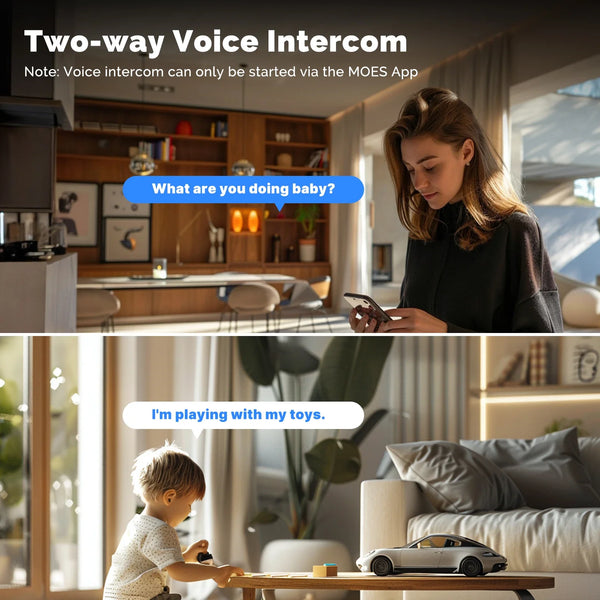 Moes Tuya WiFi Indoor Smart Camera 4MP Dual Lens Night Vision Two Way Audio - stepyours.com