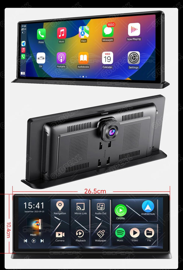 K60 Pro 11.3 Android 14 Screen GPS CarPlay Android Auto Dash Cam 1080P RearView - stepyours.com
