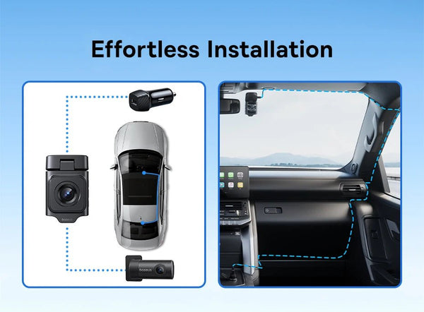 Baseus VD1 3K Dash Cam Front And Rear With GPS Supercapacitor 24H Parking - stepyours.com