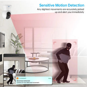 KERUI K259 5MP WiFi Indoor IP Camera With Tuya Smart App AI Tracking - stepyours.com