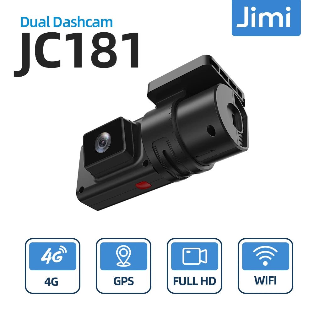 Jimi JC181 Mini 4G Dash Cam Dual Lens Live Stream GPS Tracking WiFi Hotspot - stepyours.com