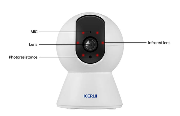 KERUI K259 5MP WiFi Indoor IP Camera With Tuya Smart App AI Tracking - stepyours.com