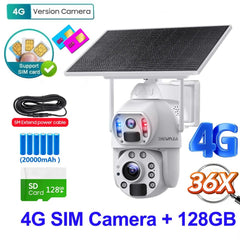 SHIWOJIA Solar 4G Security Camera With 360 Night Vision And 36X Zoom - stepyours.com