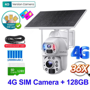 SHIWOJIA Solar 4G Security Camera With 360 Night Vision And 36X Zoom - stepyours.com
