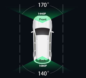EACE 2.5K Mirror Dash Cam For Car Touch Screen With GPS WiFi 1440P Parking DVR - stepyours.com