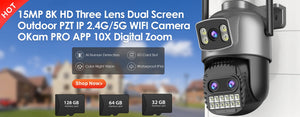 20MP Outdoors WiFi PTZ Security Camera - AI Human Detection and 10X Zoom Hooks