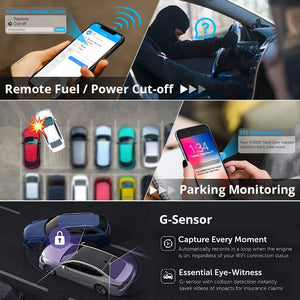 JIMIMAX 4G Dash Cam Front and Rear JC400A WIFI Hotspot GPS Live Stream App - stepyours.com