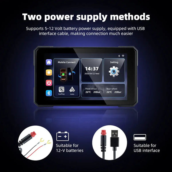 Wireless CarPlay Motorcycle GPS Screen — product view 6