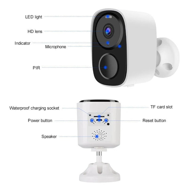 Vstarcam CB54 TZ 2K Solar Wireless Battery Security Camera With PIR Motion Alarm - stepyours.com