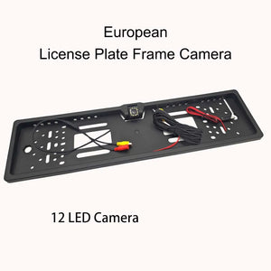 4 8 12 LED European License Plate Rearview Camera Frame Night Vision For Truck - stepyours.com