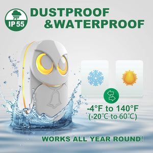 HTZSAFE Wireless Doorbell Chime - 300 meters Long Range Wireless doorbell waterproof outdoor Home Intelligent Door Bell Chime by stepyours.com