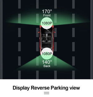 10 Inch Car DVR Touch Screen Dual 1080P Front And Rear Rearview Mirror Camera - stepyours.com