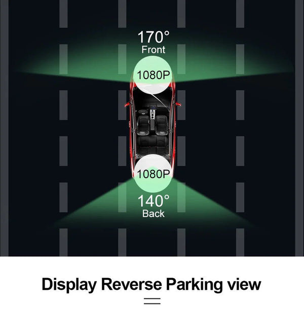 10 Inch Car DVR Touch Screen Dual 1080P Front And Rear Rearview Mirror Camera - stepyours.com