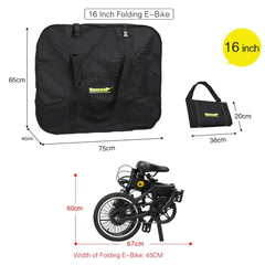 Rhinowalk Folding Bike Storage Bag Thickened Fits 20-Inch Or 16-Inch Portable Folding Bike Light Bike Travel Carry Handbag Cover