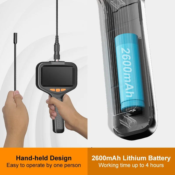 Four Point Three Inch Industrial Endoscope Camera 1080P HD 50m Rigid Cable - stepyours.com