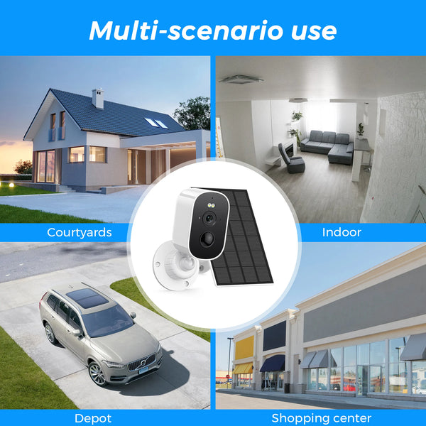 1080P Solar Outdoor WiFi Camera - PIR Motion Alarm and Cloud Storage.add Hooks - stepyours.com