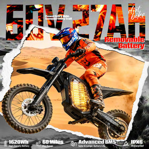 ESKUTE NOVA Beast Electric Dirt Bike for Adults & Teens, 5500W Peak Mid-Drive Motor, 50 MPH Top Speed, 60V 27Ah Battery, Hydraulic Brakes, Nitrogen-Filled Suspension