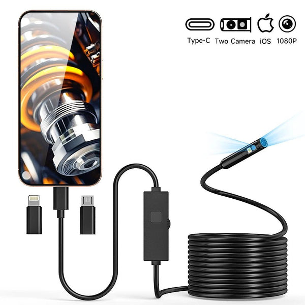 HD1080P Endoscope 3in1 USB Type - C Dual Camera for iPhone Android.add Hooks - stepyours.com