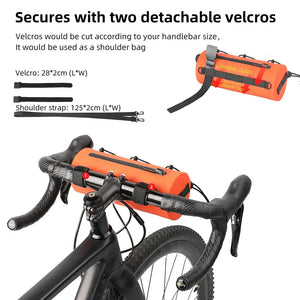 Rhinowalk Bike Handlebar Bag Waterproof Bicycle Frame Tube Bag Outdoor Travel Multifunctional Shoulder Bag Cycling Pannier Bag