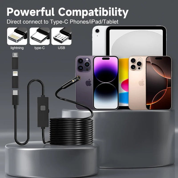 HD1080P Endoscope 3in1 USB Type - C Dual Camera for iPhone Android.add Hooks - stepyours.com
