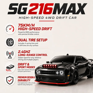 ZNLYRION Remote Control RC Drift CarToy Scale Brushless Racing Lights — product view 4