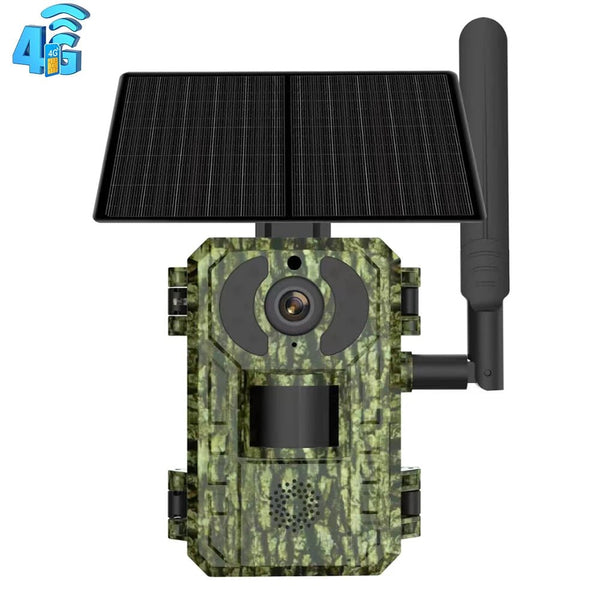 EU 4G Solar Trail Camera - 4MP 2K Night Vision IP65 Outdoor PIR Motion Alerts - stepyours.com
