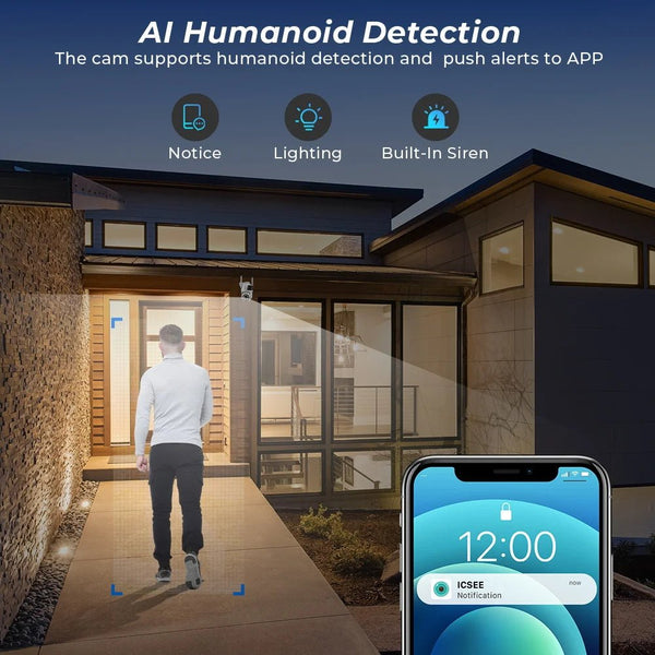 BESDER 4K 8MP WiFi Outdoor PTZ Camera Dual Lenses With Human Detection - stepyours.com