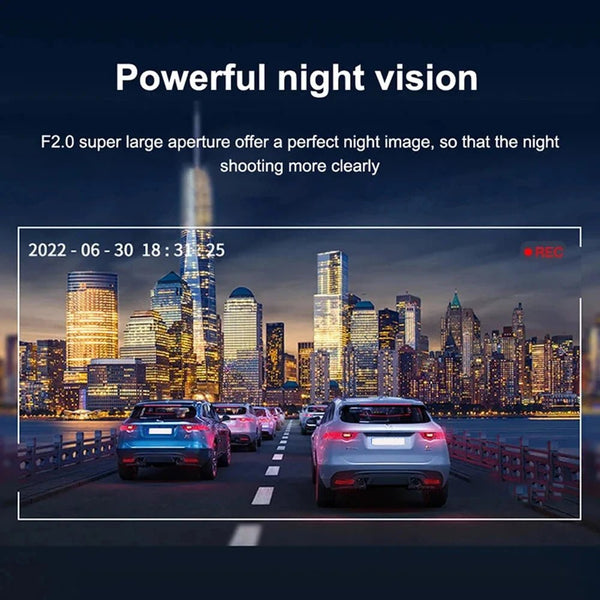 1080P WiFi Dual Dash Cam Front Inside Car with IR Night Vision Loop Recording - stepyours.com