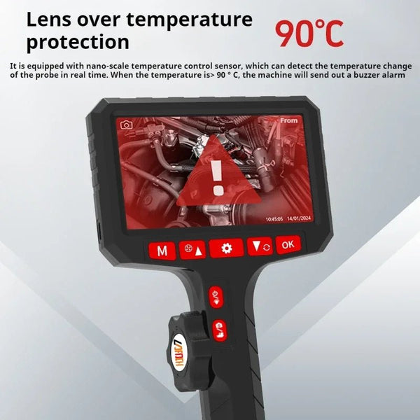 3.9mm HD Two Way Rotary Endoscope Camera 360 1080P 5.0 Inch IPS Screen Hooks - stepyours.com