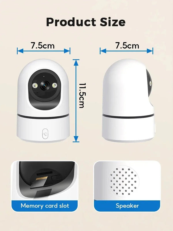 PEGATAH 5MP One - Touch Call Indoor Baby Monitor WiFi Color Night Vision - stepyours.com