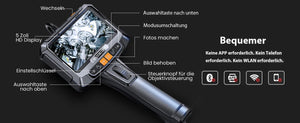 Lafoch S10 360 Degree Rotating Dual Lens Endoscope - 3.9mm Probe, 5 Inch IPS - stepyours.com
