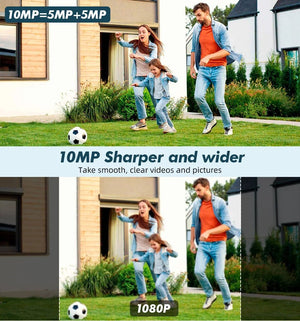 Fuers 5K 10MP Dual Lens IP Camera - Auto Tracking Tuya Smart WiFi CCTV - stepyours.com