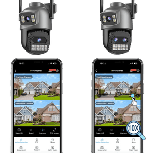 BESDER 15MP WiFi Outdoor Camera Dual Screen 10X Zoom PTZ Security IP Cam - stepyours.com