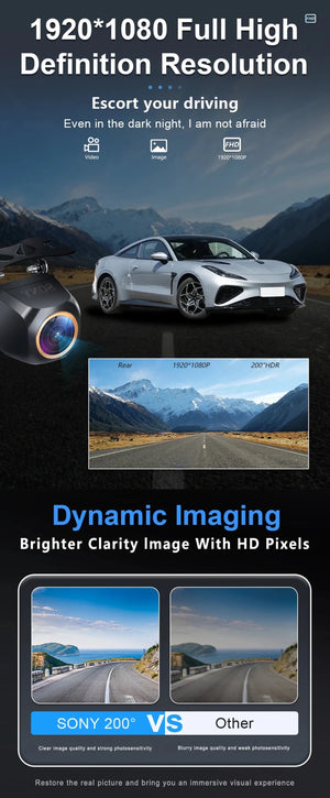 Rear View Camera 200 Degree AHD 1920X1080P Golden Fisheye Lens HDR Night Vision - stepyours.com