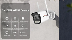 8MP 4K IP Camera WiFi Bullet Outdoor With AI Human Detection - stepyours.com