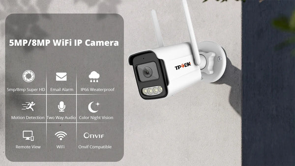 8MP 4K IP Camera WiFi Bullet Outdoor With AI Human Detection - stepyours.com