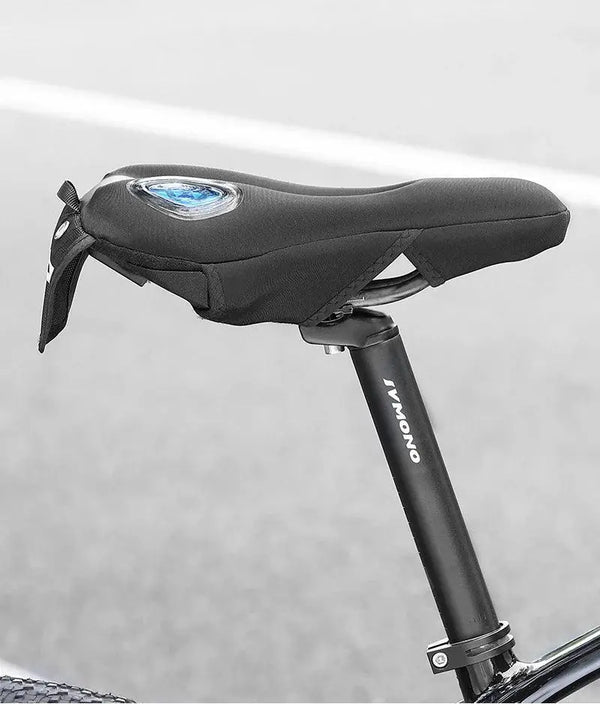 Gel Memory Foam Bike Saddle Cover With Safety Taillights