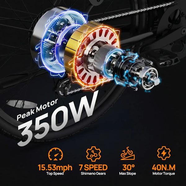 Urlife Folding Electric Bike — product view 3