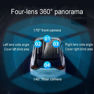 4K Quad Camera Hidden Dash Cam With App Night Vision Motion Detection Parking - stepyours.com