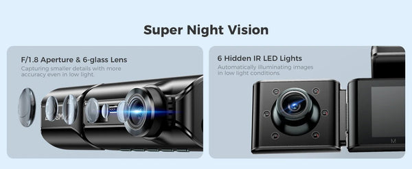 AZDOME M550 Pro 4K Dash Cam WiFi GPS Night Vision Parking Monitor Rear Camera - stepyours.com