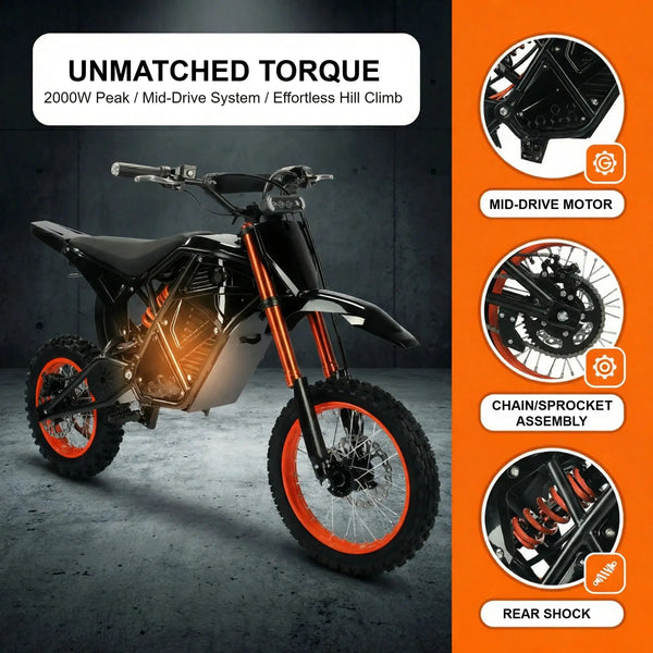 Xtion Fat Tire Electric Dirt Bike — product view 2