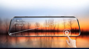 10 Inch Car DVR Touch Screen Dual 1080P Front And Rear Rearview Mirror Camera - stepyours.com