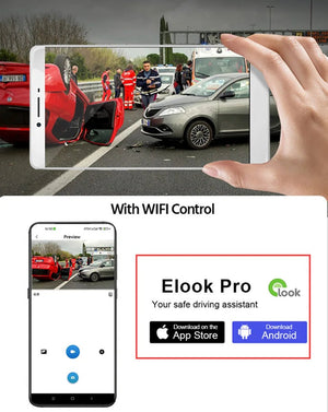 EACE 2.5K Mirror Dash Cam For Car Touch Screen With GPS WiFi 1440P Parking DVR - stepyours.com