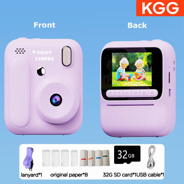 Kids Color Printing Instant Camera 32GB 1080P Digital Photo Video Gift - stepyours.com