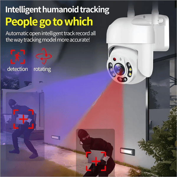 Tuya 4MP PTZ Outdoor WiFi Security Camera - IP66 Weatherproof and AI Alerts - stepyours.com