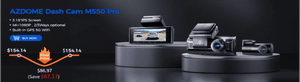 AZDOME 4K Dash Cam M550 Max GPS WiFi Car DVR 3.18Inch Screen Rear Cam - stepyours.com