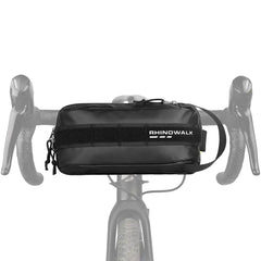 Rhinowalk Bicycle Handlebar Bag 2.4L Portable Cycling Storage Bag Bikepacking Shoulder Crossbody Waist Bag Molle System