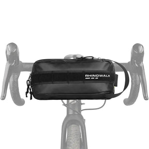 Rhinowalk Bicycle Handlebar Bag 2.4L Portable Cycling Storage Bag Bikepacking Shoulder Crossbody Waist Bag Molle System