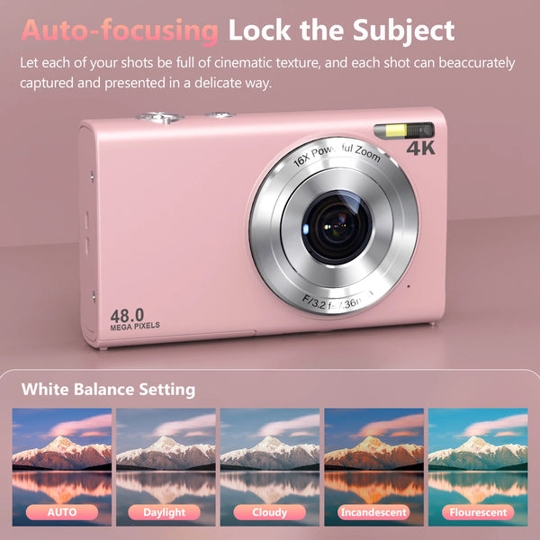 4K Autofocus Vlogging Camera 42MP With Two Point Eight Inch Screen Camcorder - stepyours.com